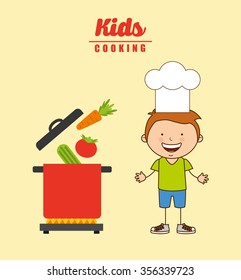 kids cooking design, vector illustration eps10 graphic 