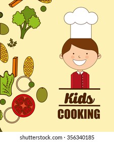 kids cooking design, vector illustration eps10 graphic 