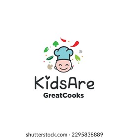 Kids cooking logo design for cooking learn business.