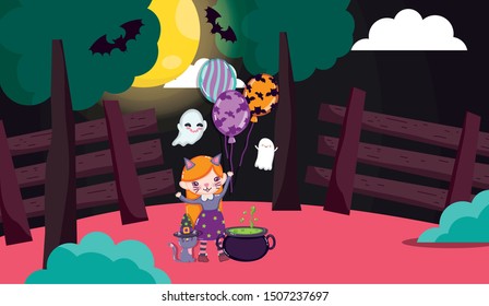 kids with costume halloween image