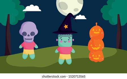 kids with costume halloween image