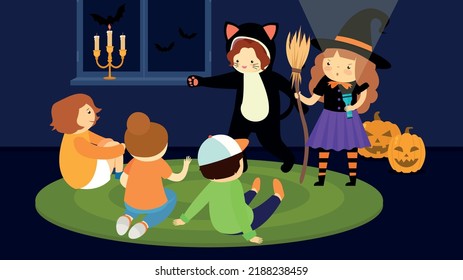 kids costume halloween night party