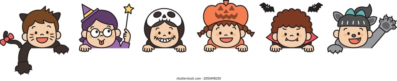 Kids in costume for Halloween party