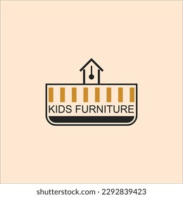 Kids creative Furniture vector logo