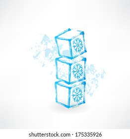 Kid's cubes grunge icon