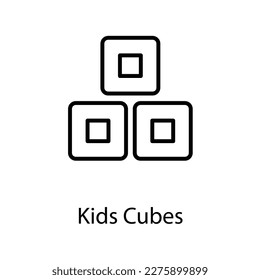 Kids cubes icon design stock illustration