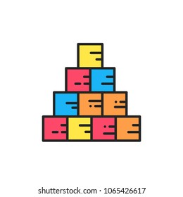 Kids cubes icon vector. Kids cubes sign on white background. Kids cubes icon for web and app