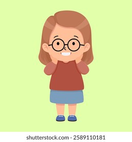 Kids cute design character vector suitable for children book