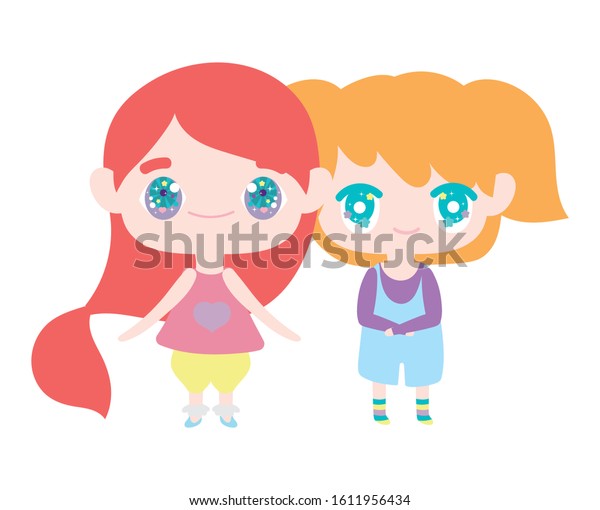 Girls Vollbusige Cartoon Doppelter