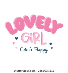 kids cute typography vector print