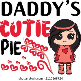 Kids and Daddy valentine's Day T-Shirt, Daughter and Daddy, son and mom