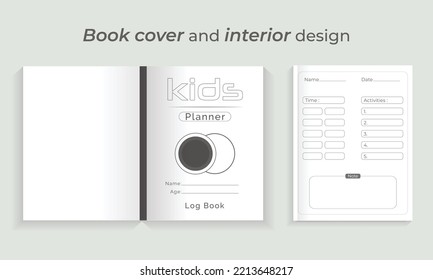 Kids daily planner log book ready for upload to KDP or print