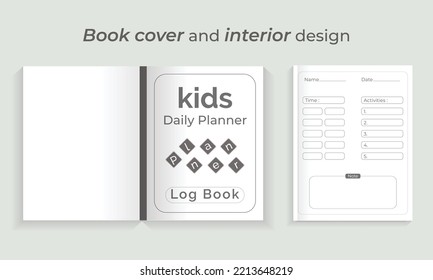 Kids daily planner log book ready for upload to KDP or print