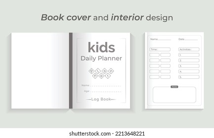 Kids daily planner log book ready for upload to KDP or print