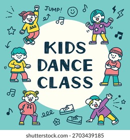 Infantil Dance Class Background - Ilustração desenhada à mão