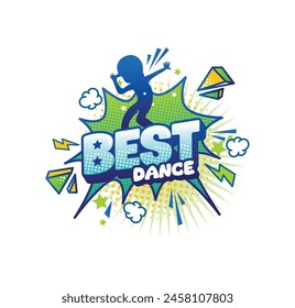 kids dance logo design, vector