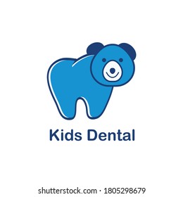 kids dental logo. teeth care
