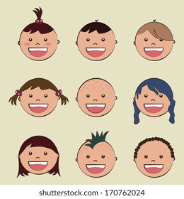 kids design over beige background vector illustration