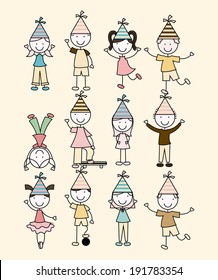 Kids design over beige background, vector illustration