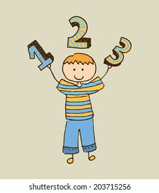 Kids design over beige background, vector illustration