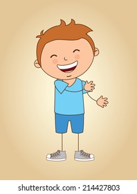 Kids design over beige background, vector illustration