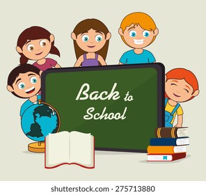Kids design over beige background, vector illustration.