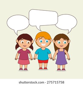 Kids design over beige background, vector illustration.