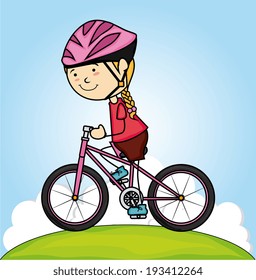 Kids design over blue background, vector illustration