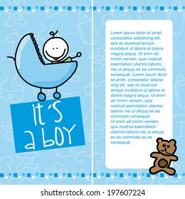 Kids design over blue background, vector illustration