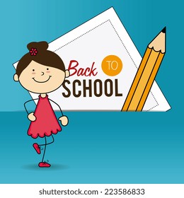 Kids design over blue background, vector illustration 