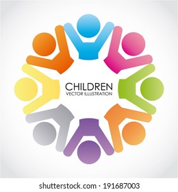 Kids design over gray background, vector illustration