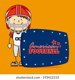 Kids design over orange background, vector illustration