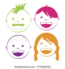 kids design over  white background vector illustration