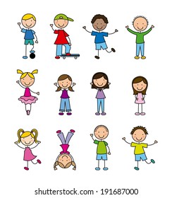 Kids design over white background, vector illustration
