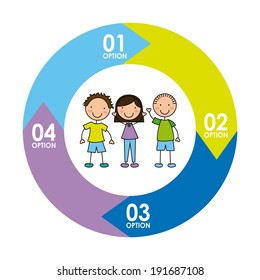 Kids design over white background, vector illustration