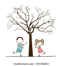 Kids design over white background, vector illustration