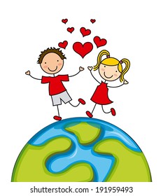Kids design over white background, vector illustration Kids design over white background, vector illustration