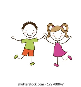 Kids design over white background, vector illustration