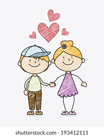 Kids design over white background, vector illustration