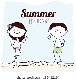 Kids design over white background, vector illustration