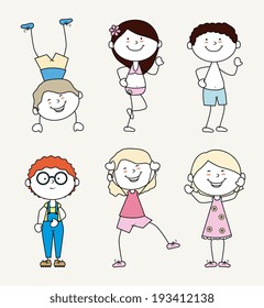 Kids design over white background, vector illustration