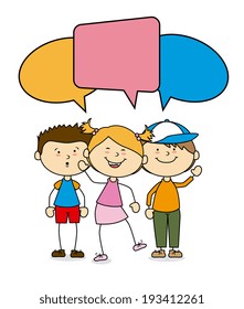 Kids design over white background, vector illustration