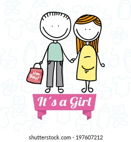 Kids design over white background, vector illustration