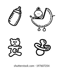 Kids design over white background, vector illustration