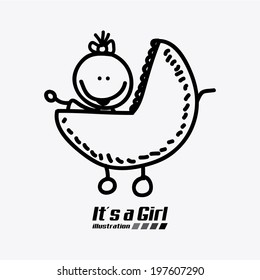 Kids design over white background, vector illustration
