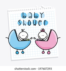 Kids design over white background, vector illustration