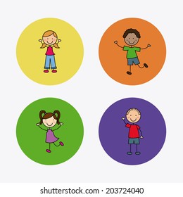 kids design over white background vector illustration
