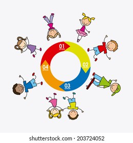 kids design over white  background vector illustration