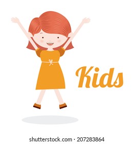 Kids design over white background, vector illustration