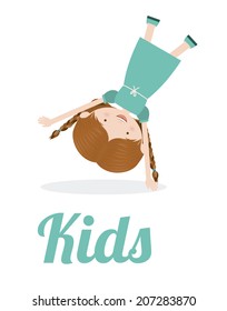 Kids design over white background, vector illustration